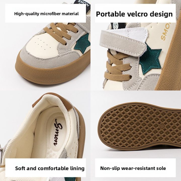 Girls%20Canvas%20Shoes%20Anti-slip%20Soft%20Bottom%20Velcro%20Children's%20Sneakers%20Trendy%20Elementary%20School%20Students%20Shoes%20Fall%20New%20Style%20-%20Image%204