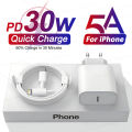 PD 30W USB C Fast Charging For iPhone 13 12 11 14 Pro Max 7 8 Plus Mini XS XR X Quick Charge USB Type C Cable For iPhone Charger. 