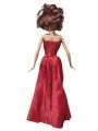 (K). Barbie Doll Princess Red  frock Dress. 