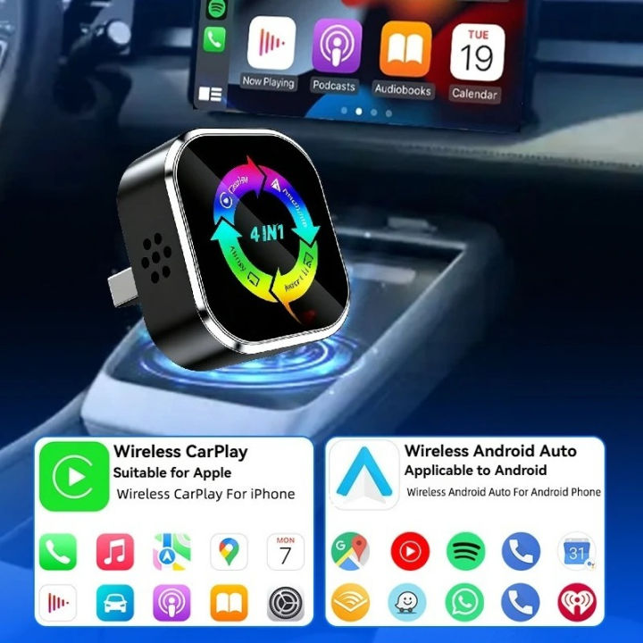 Wireless%20Carplay%20Adapter%20Android%20Auto%204in1%20for%20%20and%20Android%20Mirror%20Link%20Screen%20Projection%20Car%20Ai%20Box%202026%20New%20Car%20Play%20-%20Image%202