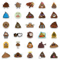 60Pcs Funny Poop Emoticons Sticker Poop Meme DIY Stickers Scrapbooking Phone Luggage Skateboard Waterproof Decals.