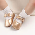 Golden Newborn Baby Baptism Walking Shoes Elegant And Noble Gold Princess Shoes Comfortable Soft Soles Non-slip Walking Shoes. 