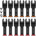 12Pcs Extra Long Oscillating Saw Blade Set Bi-Metal Oscillating Multitool Blade Precise Cut for Soft Metal Wood Plastic Nails. 