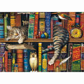 1000 Pieces Tally Cat Jigsaw Puzzles for Adults Home Decor Games Family Fun Floor Puzzles Educational Toys.