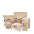 6piece plastic bathroom set / best washroom set for use / available in 3 diffrent colour beige blue pink / pure high quality plastic/. 