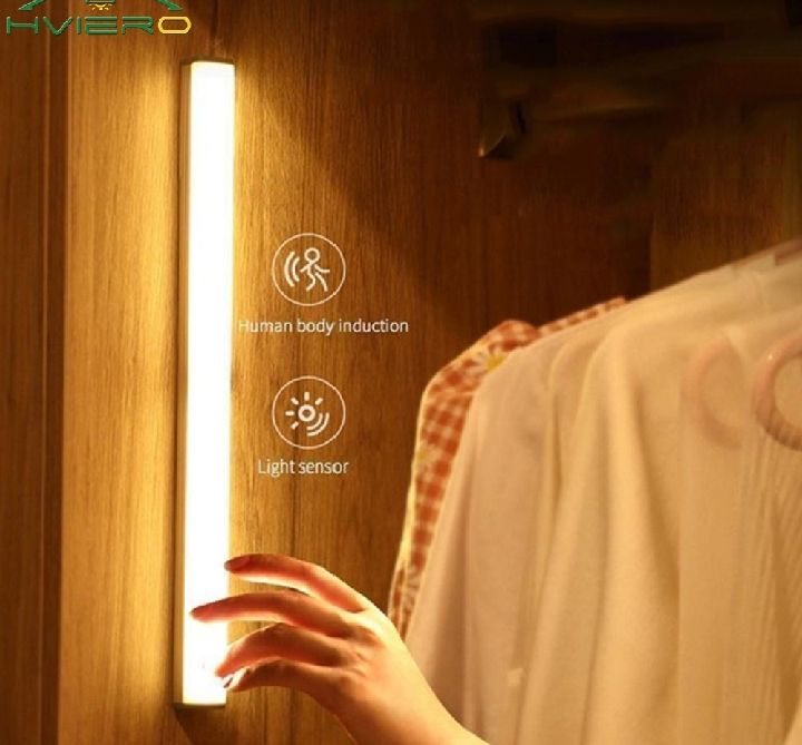 Motion Sensor Lamp Night Light Wireless LED USB Type C Rechargeable ...