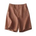 Summer New High Waist Shorts For Women Cotton Linen Casual Loose Wide Leg Solid Shorts Female Short Pants Y2k Booty Shorts. 