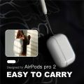 Clear Soft TPU Earphone Case with Lanyard Strap for Airpods 1/2 Gen 3rd Airpods Pro 2nd Generation air pods pro case. 