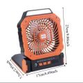 7800mAh Led Lantern Long-lasting Battery Life Infinite Loop Solar Panel Fan Solar Powered Adjustable Speed Rechargeable Fan.