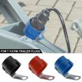 Round Trailer Plug Holder Connector Trailer Dirt Protection Plug ABS Adapter for 7 /13 Pin Plugs Truck Hitch Car Accessories.