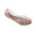 New Sandals Crystal Jelly Ladies Sandals Flat Bottom Mesh Slippers Mum Dancing Shoes PVC Girl Fisherman Shoes Women Beach Shoes. 