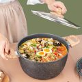 Granite Coating Forged Aluminum Non Stick Casserole with Glass Lid 26/28 cm with Bakelite Wood Effect Handle, Prime Quality Cookware induction cooker. 