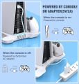 Dinofire S6000 For PS5/PS5 Slim Console Disc/Digital Vertical Stand Cooling Fan For Sony Playstation 5 controller Charging Dock. 