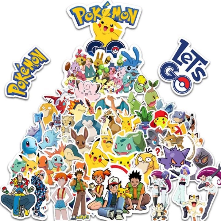 30pcs pokemon stickers kawaii Pikachu stickers for stake board laptops toys kids