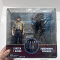 NECA Alien Vs Predator Action Figure Aliens vs Predator Grid Alien Xenomorph Translucent Model Toys 2pcs Desktop Collection Gift. 