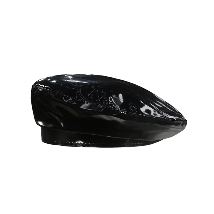 Lady%20mirror%20PU%20leather%20painter%20caps%20casual%20hat%20fashion%20French%20Artist%20painter%20glossy%20leather%20Beret%20Cap%20-%20Image%204