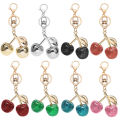 Fashion Delicious Red Cherry Keychain Summer Fruits Cherries Pendant Keyring For Women Men Jewelry Bag Accessories .
