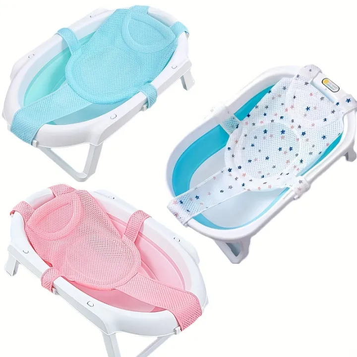 Baby%20Bath%20Cushion%20Pad,%20Newborn%20Bathtub%20Mat,%20Infant%20Bath%20Supporter%20Net,%20Baby%20Bathtub%20Pillow,%20Nonslip%20Floating%20Bathing%20Tub%20Seat%20-%20Image%202