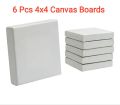 6 Pcs of 4x4 Canvas Boards For Painting Mini Canvas Boards. 