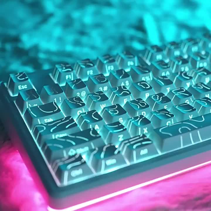 Contour 4.0 Side Engraved Keycap PBT Translucent 97/130 Key Mechanical ...