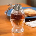 Japanese Creative Press Type Honey Jar Squeeze Sauce Bottle Plastic Sealed Jar Funnel Type Jar Syrup Pot with a Base. 