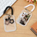 2 Pack Clear Photocard Holder Keychain for Kpops - Protective Card Protector Sleeve with Star Wave Design | ID Badge, Bus Pass,. 