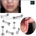 Ear Ring- Lip Piercing Unisex. Silver 1Pc. 