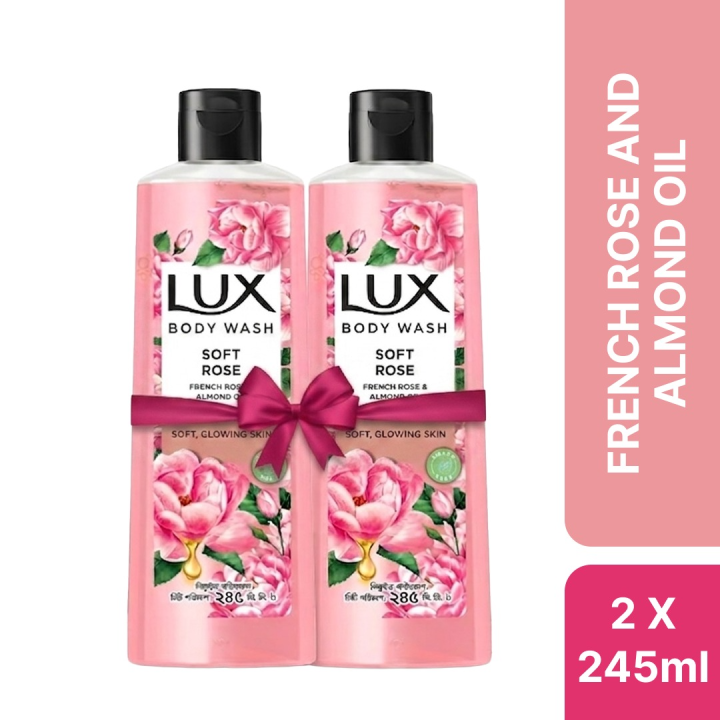 Lux Body Wash French Rose & Almond 245ml (Bundle of 2)