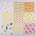 12Pcs/Set Fruit Series Printed Cotton Twill Fabric Patchwork,Square Shape Cloth Bundle For DIY Handmade Sewing&Quilting Material.