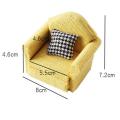 1Pcs 1:12 Mini Simulation Miniature Wooden Double Sofa Living Room Dollhouse Furniture Kids Pretend Play Doll House Decor. 
