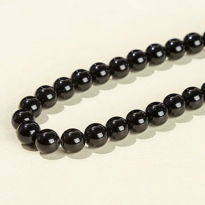 4%206%208%2010mm%20Natural%20Stone%20Black%20Obsidian%20Bead%20Polished%20Round%20Loose%20Spacer%20Bead%20For%20Jewelry%20Making%20Diy%20Necklace%20Bracelet%20Accessory%20-%20Image%204