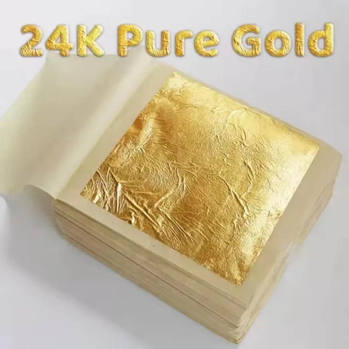 4.33x4.33cm%205/10%20Sheets%2024K%20Pure%20Real%20Gold%20Leaf%20DIY%20Painting%20Decors%20Arts%20Crafts%20Gilding%20Design%20Paper%20Party%20Gift%20Handicrafts%20-%20Image%202