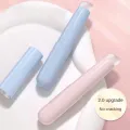 Silicone Lip Brushe with ABS Plastic Handle, Portable Lipstick & Lip Balm Applicator with Cap,Perfect Blending & Smudge Cover. 