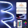 Tuya COB LED Strip Light 5V USB Smart WIFI Strip Lights Tape Addressable Flexible RGBIC APP Control Support Alexa  Home. 