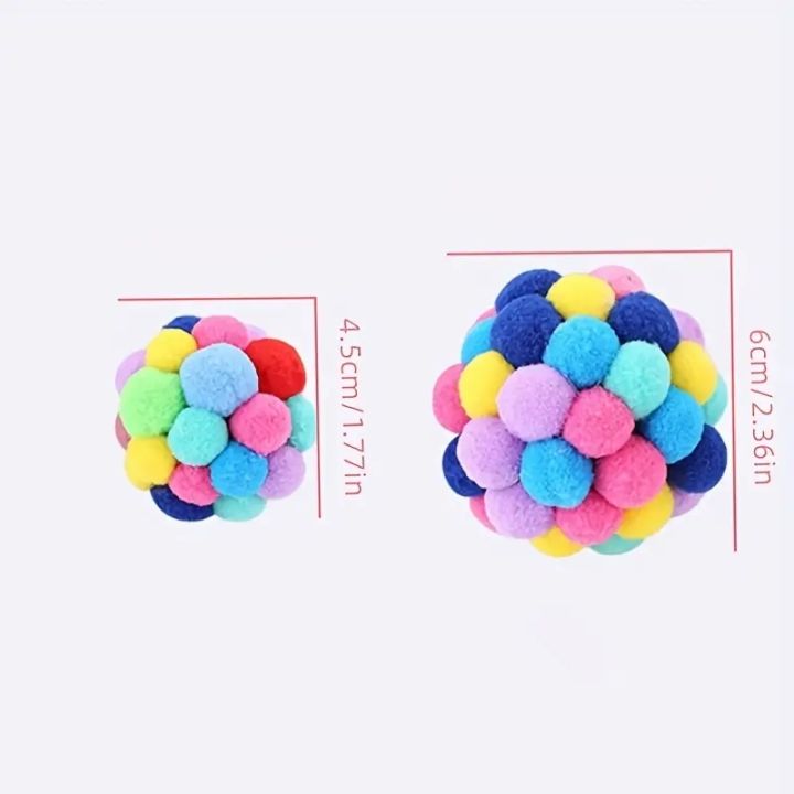 1/3PCS%20Cat%20Toys%20Cat%20Plush%20Ball%20Toy%20Pet%20Elastic%20Bell%20Ball%20Self%20Hi%20Ball%20Playing%20Cat%20Colorful%20Woolen%20Ball%20-%20Image%205