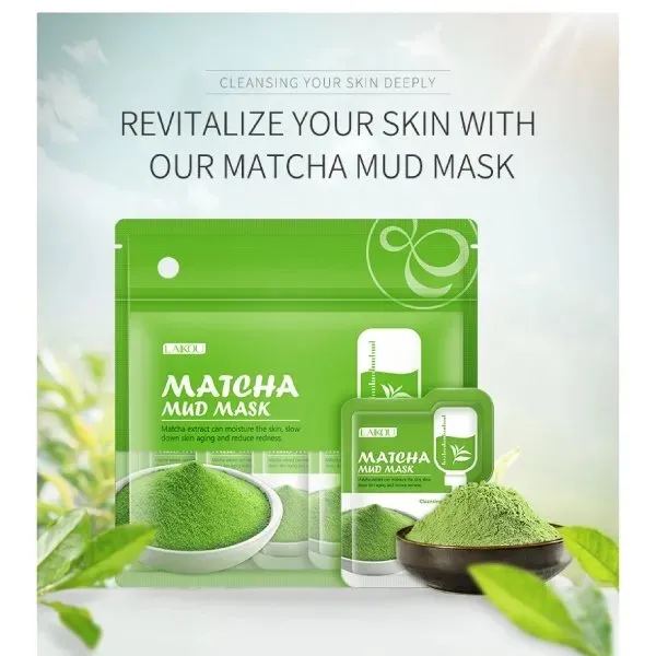 LAIKOU%20Deep%20Cleansing%2012%20Pcs/Set%20Matcha%20Mud%20Mask-%205gX12%20Pcs%20-%20Image%202