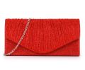 Women's Pleated Evening clutch Dinner Party Handbag. 