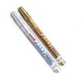 Uni Paint Marker ,Shiny Gold and White ,Marks on anything. 