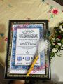 Nikah nama + pen / Marriage certificate,Full  free delivery  ( Nikah nama + pen ✑ Combo)  glass and plastic high quality frame weeding gift ( fully customisable)  with  Full  free delivery. 