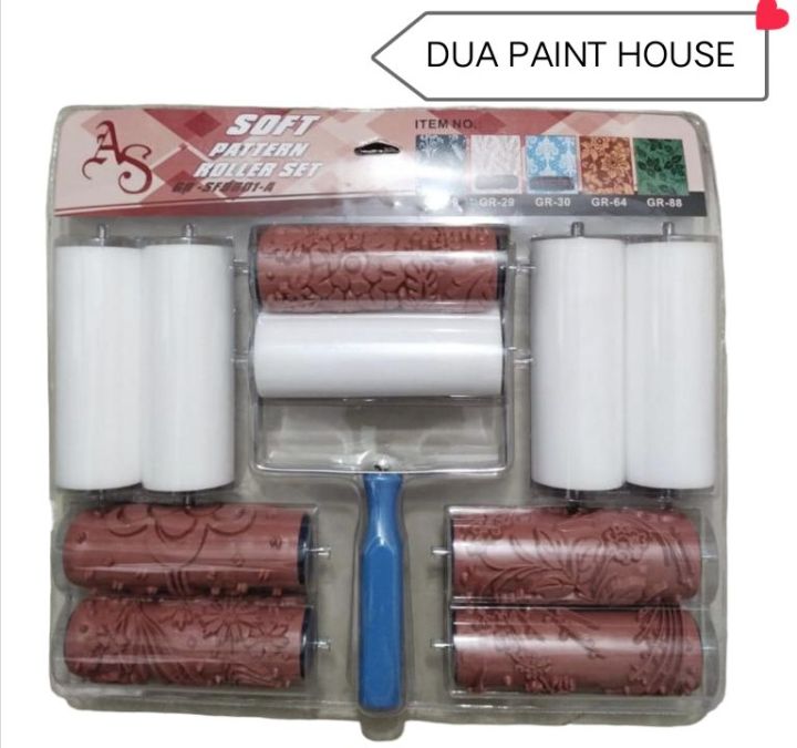 Wall Patterned Paint Rollers Decoration  full set Painting Rubber Roller Sets 3D Pattern Wallpaper Room Paint Machine