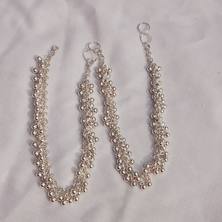 Alloy All-Season Antique Traditional Payal Anklet – Elegant Jewellery for Women & Girls with Intricate Bell Design