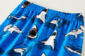 Age 1-8 Kids Sleepwear 4 Seasons Cotton Full Print Cartoon Shark Pajamas Boys Daily Basic Long Sleeved Soft Loungwear Set.