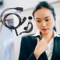 2/1PCS 2 PIN Earpiece Headset PTT MIC 1m Ear Hook Walkie Talkie Earbud Interphone Earphone Earpiece for BAOFENG UV5R/KENWOOD/HYT. 