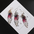 New Demon Slayer Butterfly Wing Earrings Kimetsu no Yaiba Kochou Shinobu Earring Ear Clip Anime Cosplay Props Women Girl Jewelry. 