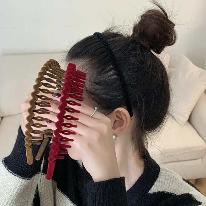 4pcs%20Pressed%20Hair%20Band%20For%20Washing%20Face%20Headband%20Summer%20Women's%20Hair%20Bundle%20Summer%20Hairpin%20-%20Image%206