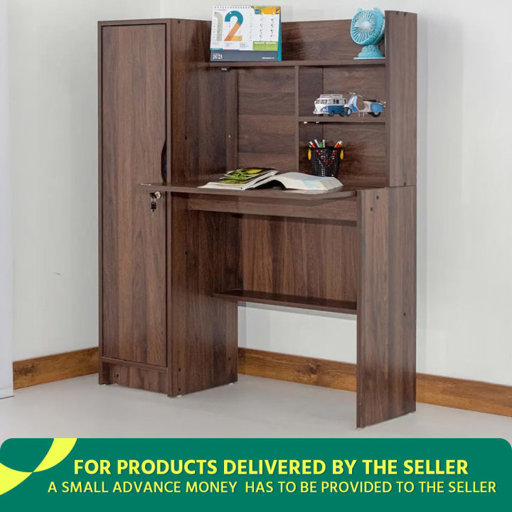 AndorMahal MDF Modern Reading Table with Storage Shelf Study Writing Desk /Modern Work Study Desk (4.5ft by 4ft by 16inch) (