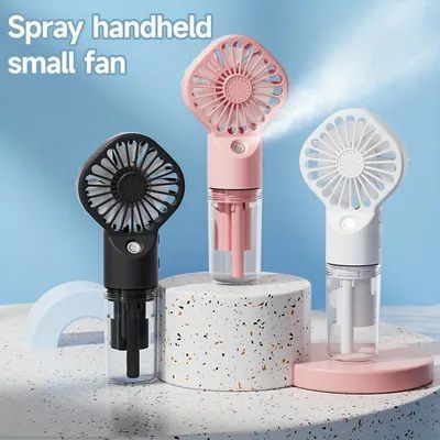 Handheld Fan Misting Fan | Portable Misting Fan,Battery Operated Rechargeable Four WindSpeed Mini Mister Fan with Water Spray For Outdoor, Camp