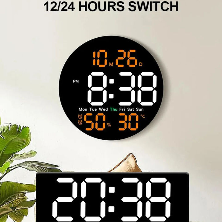 Remote%20Control%20LED%20Wall%20Clock%20with%20Dual%20Alarms,Calendar,Temperature%20and%20Humidity.Brightness%20Adjustable%20-%20Image%205