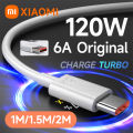 6A USB Type-C Turbo Charging Cable – Supports 33W/65W/120W Fast Charge For Xiaomi Mobile. 