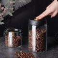 PARACITY Vacuum Sealed Tank Coffee Bean Glass Sealed Jar Household Moisture-proof Air Extraction Airtight Container Coffee Set.